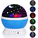 LED Projector Star Moon Night Light Sky Rotating Operated Nightlight Lamp For Children Kids Baby Bedroom Nursery  Christmas Gift AExp