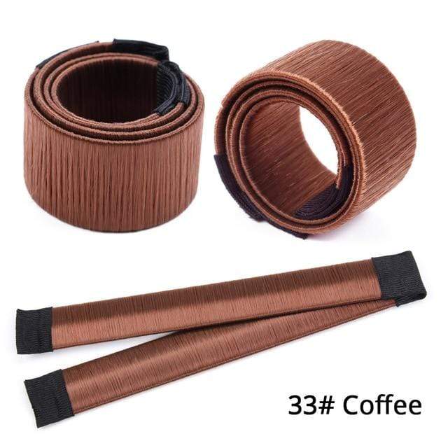 Leeons French Braid Hair Tools Styling Diy Magic Bun Maker Hair Braid Accessories Twist Sponge Donut Bun Maker Hairstyle Brown AExp