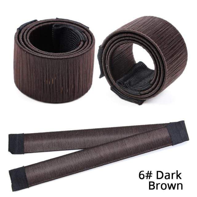Leeons French Braid Hair Tools Styling Diy Magic Bun Maker Hair Braid Accessories Twist Sponge Donut Bun Maker Hairstyle Brown AExp
