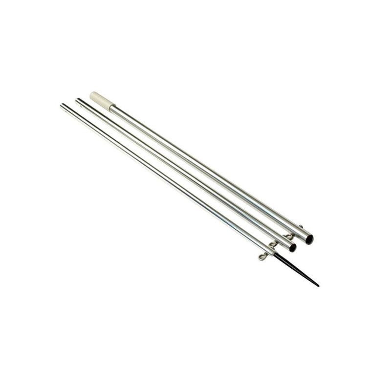 Lee's 13' Bright Silver Center Rigger Pole w-Black Spike 1-3-8" [MX8713CR]-Outriggers-JadeMoghul Inc.