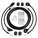 Lee's Deluxe Rigging Kit - Double Rig Up To 37ft. - Black Mono [RK0337LD-MO]-Outrigger Accessories-JadeMoghul Inc.