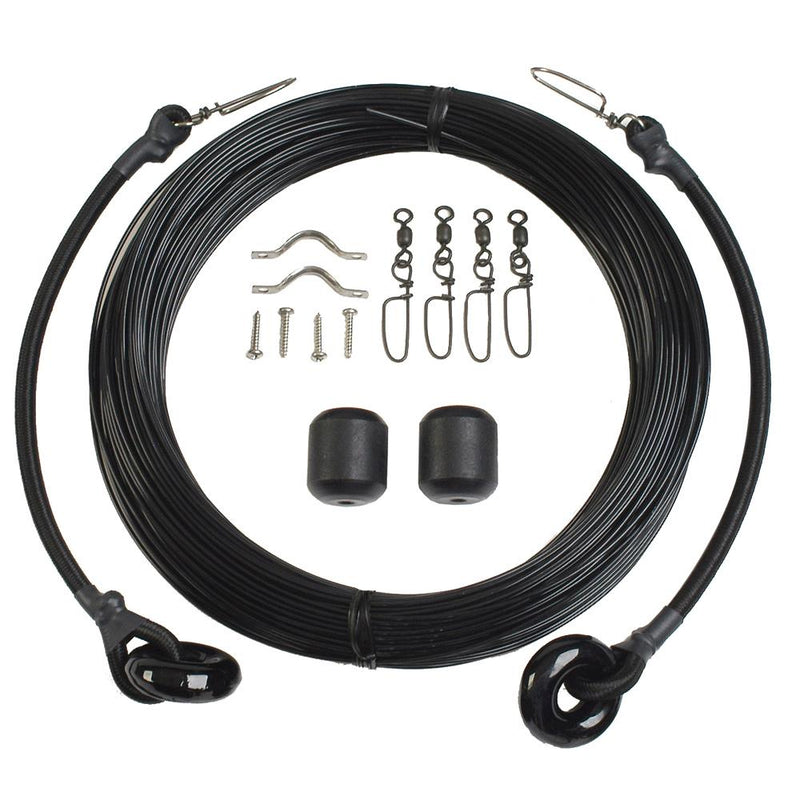 Lee's Deluxe Rigging Kit - Single Rig Up To 37ft. - Black Mono [RK0337LS-MO]-Outrigger Accessories-JadeMoghul Inc.