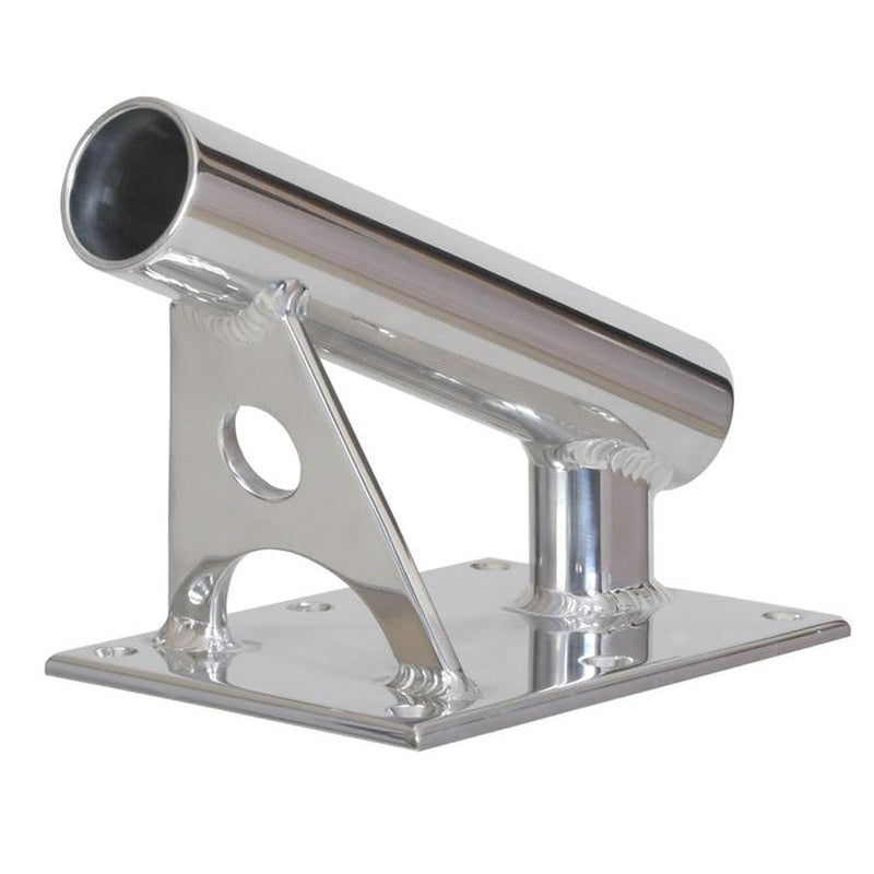 Lee's MX Pro Series Fixed Angle Center Rigger Holder - 22 Degree - 1.5" ID - Bright Silver [MX7001CR]-Outrigger Accessories-JadeMoghul Inc.