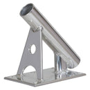 Lee's MX Pro Series Fixed Angle Center Rigger Holder - 45 Degree - 1.5" ID - Bright Silver [MX7003CR]-Outrigger Accessories-JadeMoghul Inc.