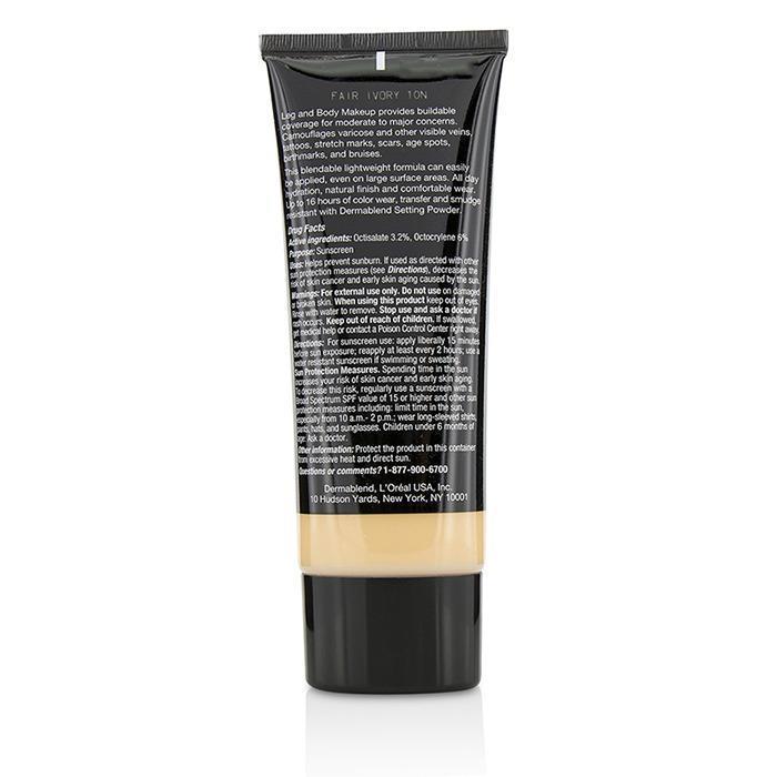 Leg and Body Make Up Buildable Liquid Body Foundation Sunscreen Broad Spectrum SPF 25 -