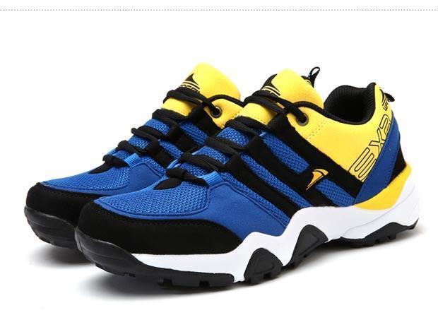 Leisure Shoes / Soft & Light Fashion Casual Shoes / Men Sneakers-Blue with Yellow-11-JadeMoghul Inc.