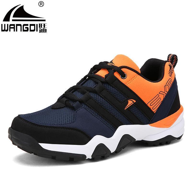 Leisure Shoes / Soft & Light Fashion Casual Shoes / Men Sneakers-Blue with Yellow-11-JadeMoghul Inc.