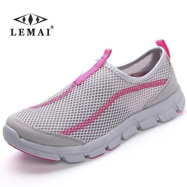 LEMAI 2017 New Men Casual Shoes, Summer Mesh For Men,Super Light Flats Shoes, Foot Wrapping Big Size