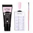 Lemooc  UV Gel Kit 15ml Quick Building  UV Gel Nail Polish For Nail Extensions Acrylic Gel Polish Nail Art Set AExp