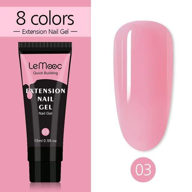 Lemooc  UV Gel Kit 15ml Quick Building  UV Gel Nail Polish For Nail Extensions Acrylic Gel Polish Nail Art Set AExp