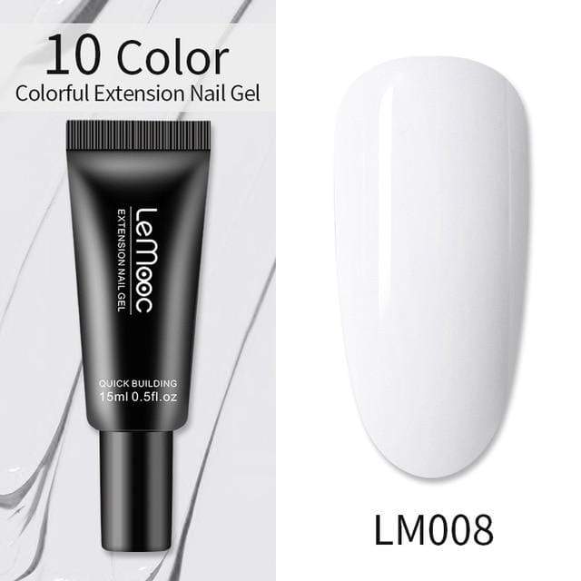 Lemooc  UV Gel Kit 15ml Quick Building  UV Gel Nail Polish For Nail Extensions Acrylic Gel Polish Nail Art Set AExp