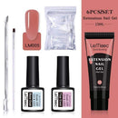 Lemooc  UV Gel Kit 15ml Quick Building  UV Gel Nail Polish For Nail Extensions Acrylic Gel Polish Nail Art Set AExp