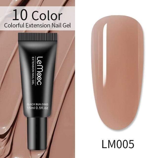 Lemooc  UV Gel Kit 15ml Quick Building  UV Gel Nail Polish For Nail Extensions Acrylic Gel Polish Nail Art Set JadeMoghul Inc. 