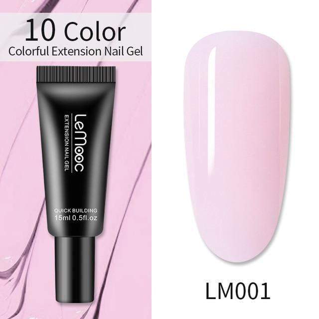 Lemooc  UV Gel Kit 15ml Quick Building  UV Gel Nail Polish For Nail Extensions Acrylic Gel Polish Nail Art Set JadeMoghul Inc. 