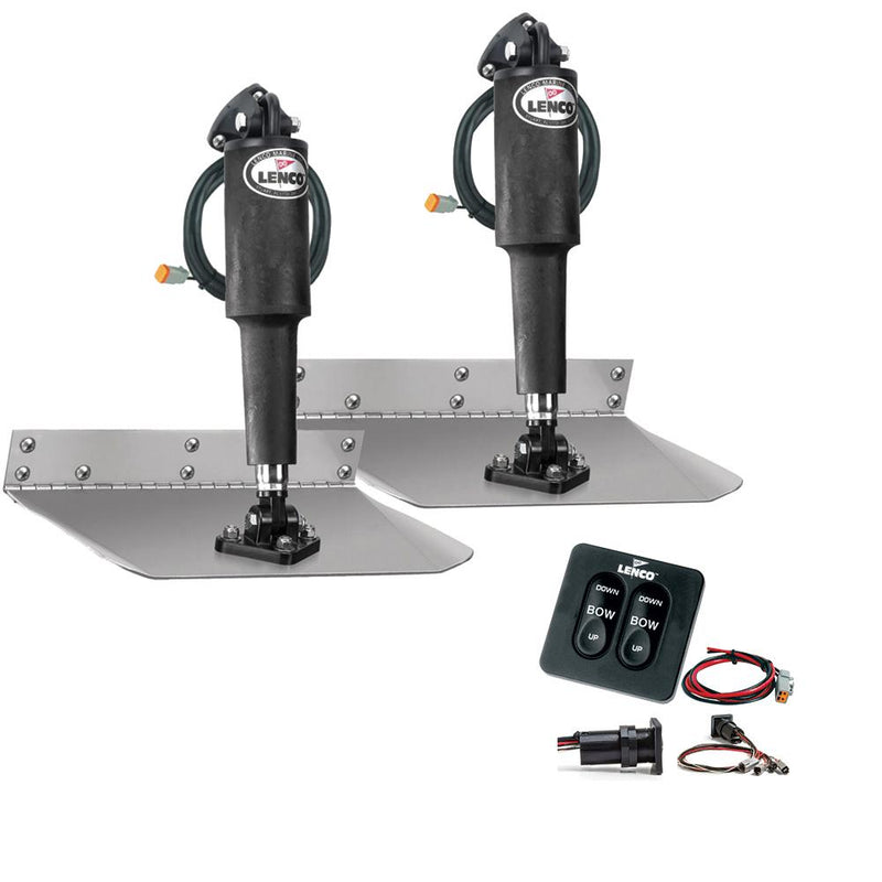 Lenco 9" x 9" Standard Trim Tab Kit w-Standard Tactile Switch Kit 12V [TT9X9]-Trim Tabs-JadeMoghul Inc.