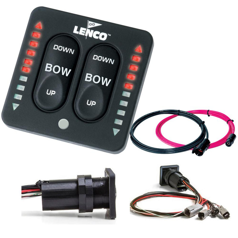 Lenco LED Indicator Integrated Tactile Switch Kit w-Pigtail f-Dual Actuator Systems [15171-001]-Trim Tab Accessories-JadeMoghul Inc.