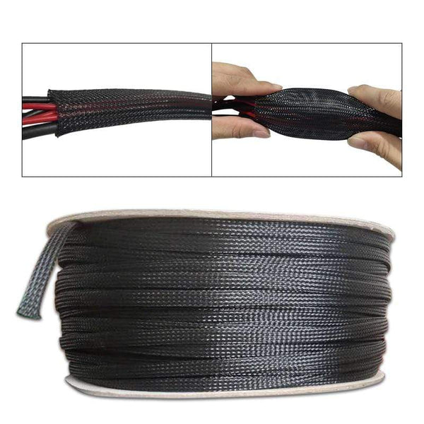 Length 1/5/50/100/200/300M Cable Sleeve Insulated Braided Sleeving Data line protection Wire Cable Flame-retardant nylon tube AExp