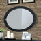 Lennart II Black Oval Wall Mounted Mirror-Makeup Mirrors-Black-Wood Glass-JadeMoghul Inc.