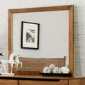 Lennart Mid-Cent Modern Mirror, Oak Finish-Makeup Mirrors-Oak-Solid Wood Wood Veneer & Others-JadeMoghul Inc.