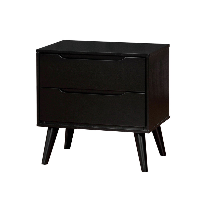 Lennart Mid-Century Modern Nightstand, Black-Nightstands and Bedside Tables-Black-Wood-JadeMoghul Inc.