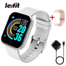 Lesfit Pink Smart Watch Women Men Smartwatch For Android IOS Bluetooth Steel Strap Smart-watch Watch Electronic Fitness Tracker AExp