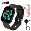 Lesfit Pink Smart Watch Women Men Smartwatch For Android IOS Bluetooth Steel Strap Smart-watch Watch Electronic Fitness Tracker AExp
