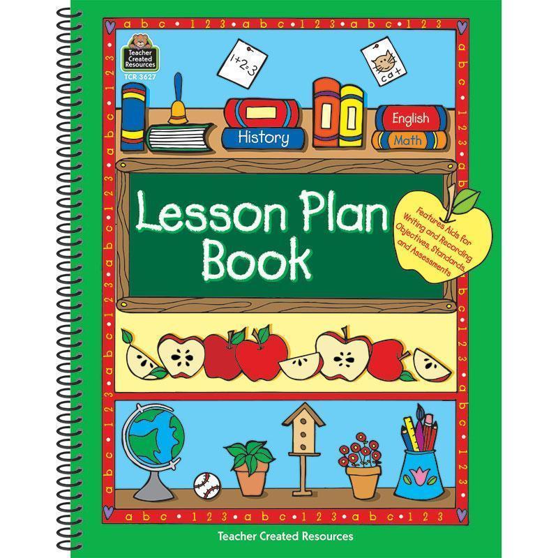 LESSON PLAN BOOK GREEN BORDER-Learning Materials-JadeMoghul Inc.