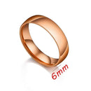 Letdiffery Smooth Stainless Steel Couple Rings Gold Simple 4MM Women Men Lovers Wedding Jewelry Engagement Gifts AExp