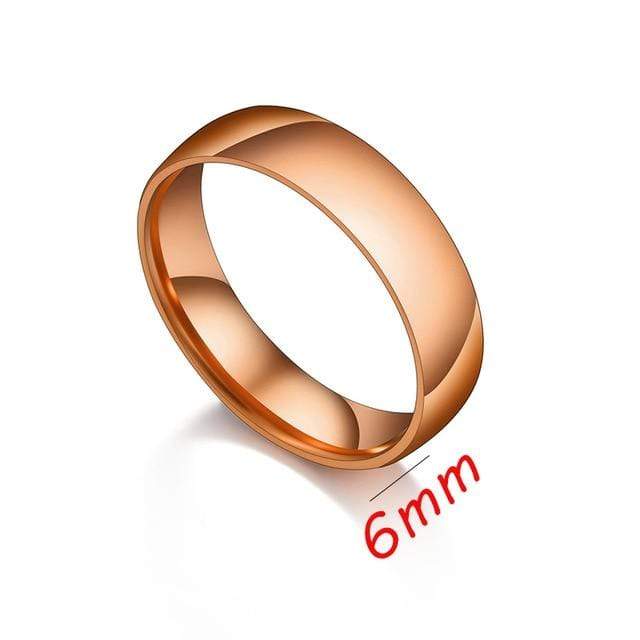Letdiffery Smooth Stainless Steel Couple Rings Gold Simple 4MM Women Men Lovers Wedding Jewelry Engagement Gifts AExp