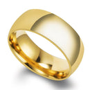 Letdiffery Smooth Stainless Steel Couple Rings Gold Simple 4MM Women Men Lovers Wedding Jewelry Engagement Gifts AExp