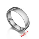 Letdiffery Smooth Stainless Steel Couple Rings Gold Simple 4MM Women Men Lovers Wedding Jewelry Engagement Gifts JadeMoghul Inc. 