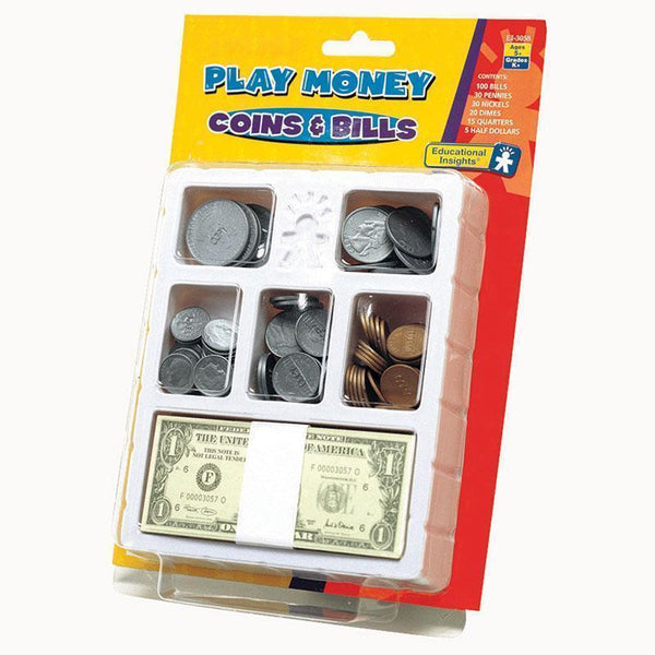 LETS PRETEND PLAY MONEY COINS &-Learning Materials-JadeMoghul Inc.