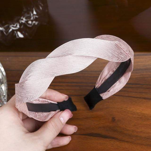 LEVAO Solid Color Velvet Braid Headband with Teeth Hair Accessories Korean Twists Hairband Women and Girls Head Wear AExp