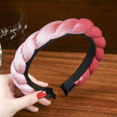 LEVAO Solid Color Velvet Braid Headband with Teeth Hair Accessories Korean Twists Hairband Women and Girls Head Wear AExp