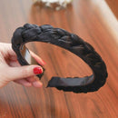LEVAO Solid Color Velvet Braid Headband with Teeth Hair Accessories Korean Twists Hairband Women and Girls Head Wear AExp