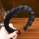 LEVAO Solid Color Velvet Braid Headband with Teeth Hair Accessories Korean Twists Hairband Women and Girls Head Wear AExp