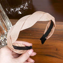 LEVAO Solid Color Velvet Braid Headband with Teeth Hair Accessories Korean Twists Hairband Women and Girls Head Wear AExp