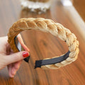 LEVAO Solid Color Velvet Braid Headband with Teeth Hair Accessories Korean Twists Hairband Women and Girls Head Wear AExp