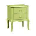 Lexie Traditional Style Night Stand Apple Green-Nightstands and Bedside Tables-Apple Green-Wood-JadeMoghul Inc.