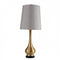 LIA Contemporary Table Lamp, Gold Base With White Shade-Table Lamps-Gold-Metal-JadeMoghul Inc.