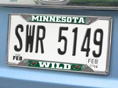 License Plate Frame Frame Shop NHL Minnesota Wild License Plate Frame 6.25"x12.25" FANMATS