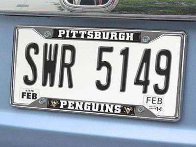 License Plate Frame License Plate Frames NHL Pittsburgh Penguins License Plate Frame 6.25"x12.25" FANMATS