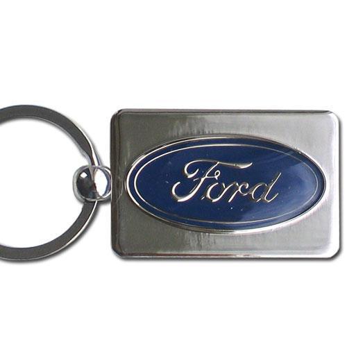 Licensed Collectibles - Ford Oval Chrome Key Chain-Missing-JadeMoghul Inc.