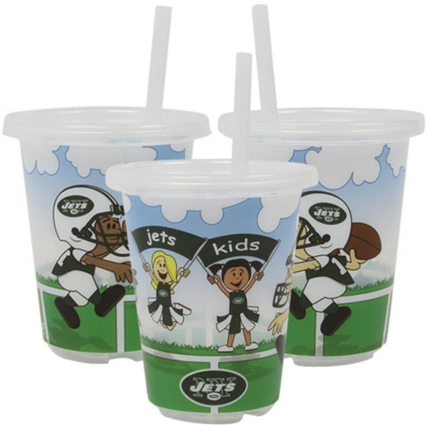 LICENSED NOVELTIES NFL New York Jets Baby Fanatic Sip N Go Cups (3-Pack) Baby Fanatic