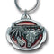 Licensed Sports Accessories - Buffalo Skull Metal Key Chain with Enameled Details-Key Chains,Sculpted Key Chain,Enameled Key Chain-JadeMoghul Inc.