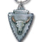 Licensed Sports Accessories - Buffalo Skull On Arrowhead Metal Key Chain with Enameled Details-Key Chains,Sculpted Key Chain,Enameled Key Chain-JadeMoghul Inc.