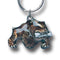 Licensed Sports Accessories - Bulldog With A Bone Metal Key Chain with Enameled Details-Key Chains,Sculpted Key Chain,Enameled Key Chain-JadeMoghul Inc.