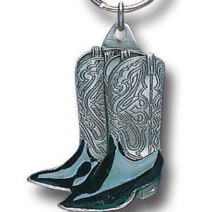 Licensed Sports Accessories - Cowboy Boots Metal Key Chain with Enameled Details-Key Chains,Sculpted Key Chain,Enameled Key Chain-JadeMoghul Inc.