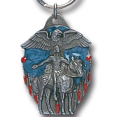 Licensed Sports Accessories - Eagle Spirit Metal Key Chain with Enameled Details-Key Chains,Sculpted Key Chain,Enameled Key Chain-JadeMoghul Inc.