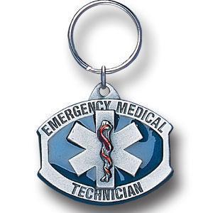 Licensed Sports Accessories - Emergency Medical Technician Metal Key Chain with Enameled Details-Key Chains,Sculpted Key Chain,Enameled Key Chain-JadeMoghul Inc.